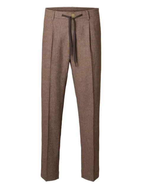 SELECTED drawstring pleated trousers