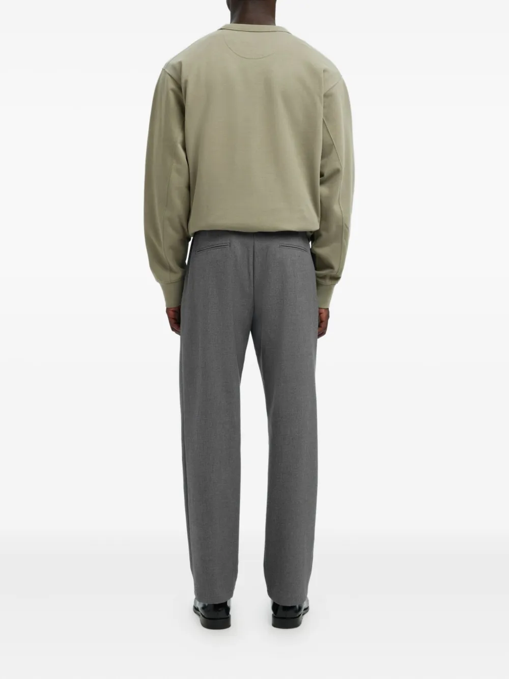 Selected Drawstring Trousers In Gray