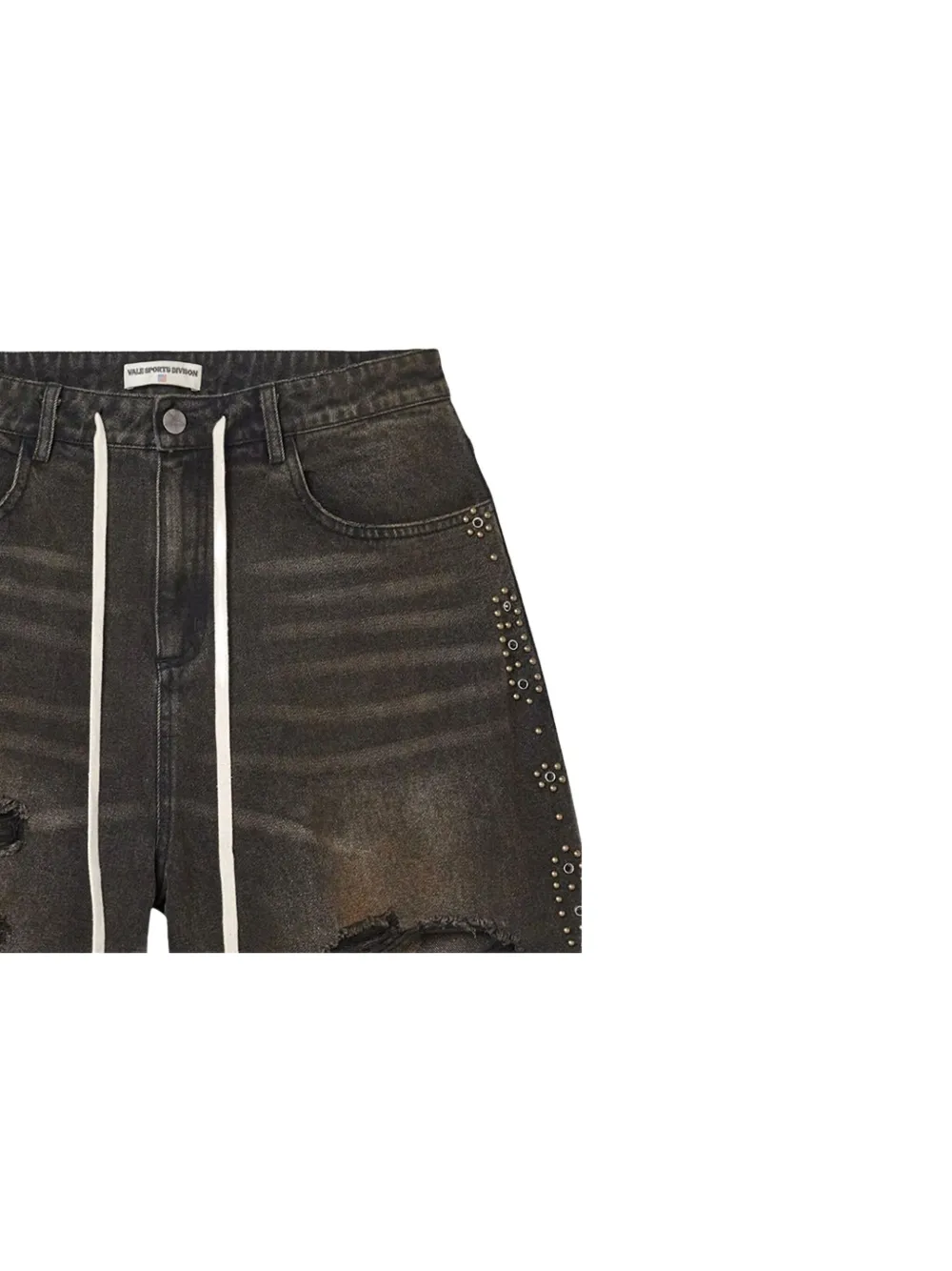 Vale studded ripped shorts | Denim Shorts | Image 2