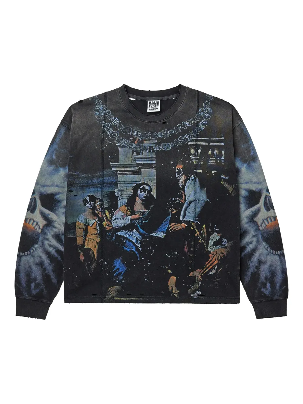Vale renaissance metal long-sleeve sweatshirt | Black | Image 1