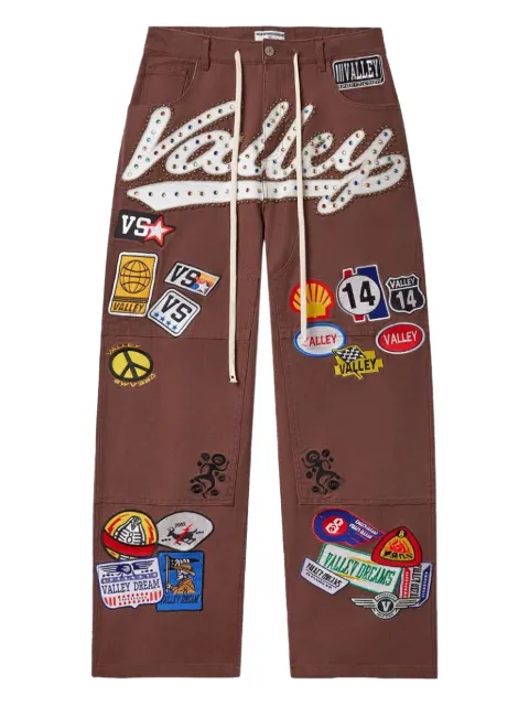 Vale jeweled patch valley carpenter trousers