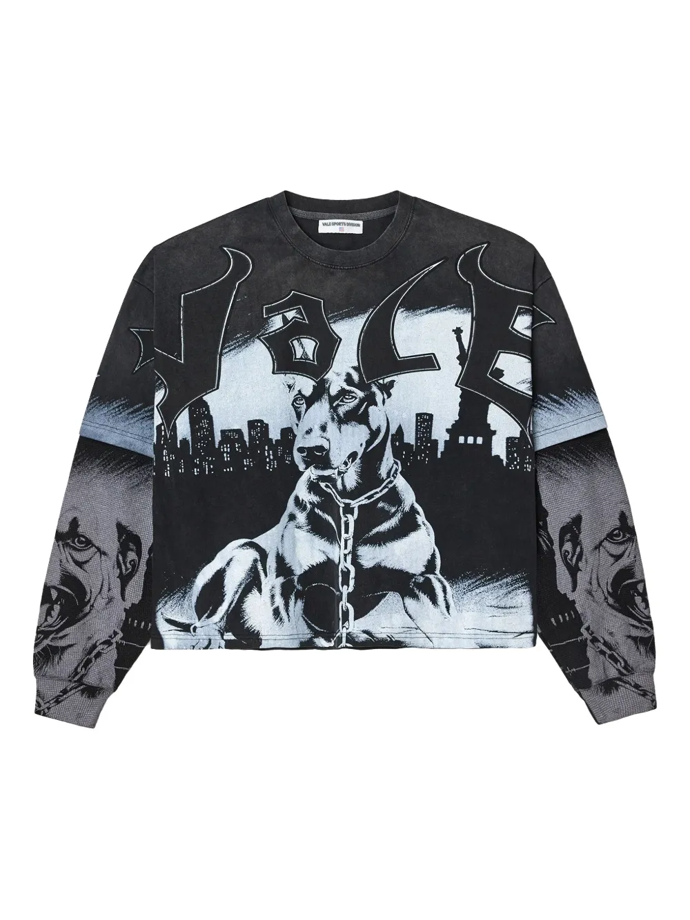 Vale monochrome long-sleeve sweatshirt | Black | Image 1