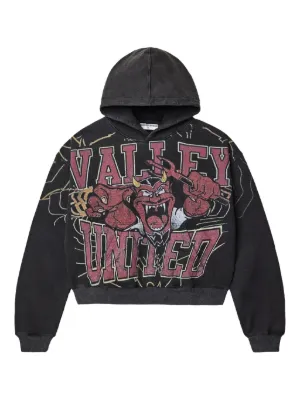 HELLSTAR Records Tour flame-print Hoodie | Black | FARFETCH RO