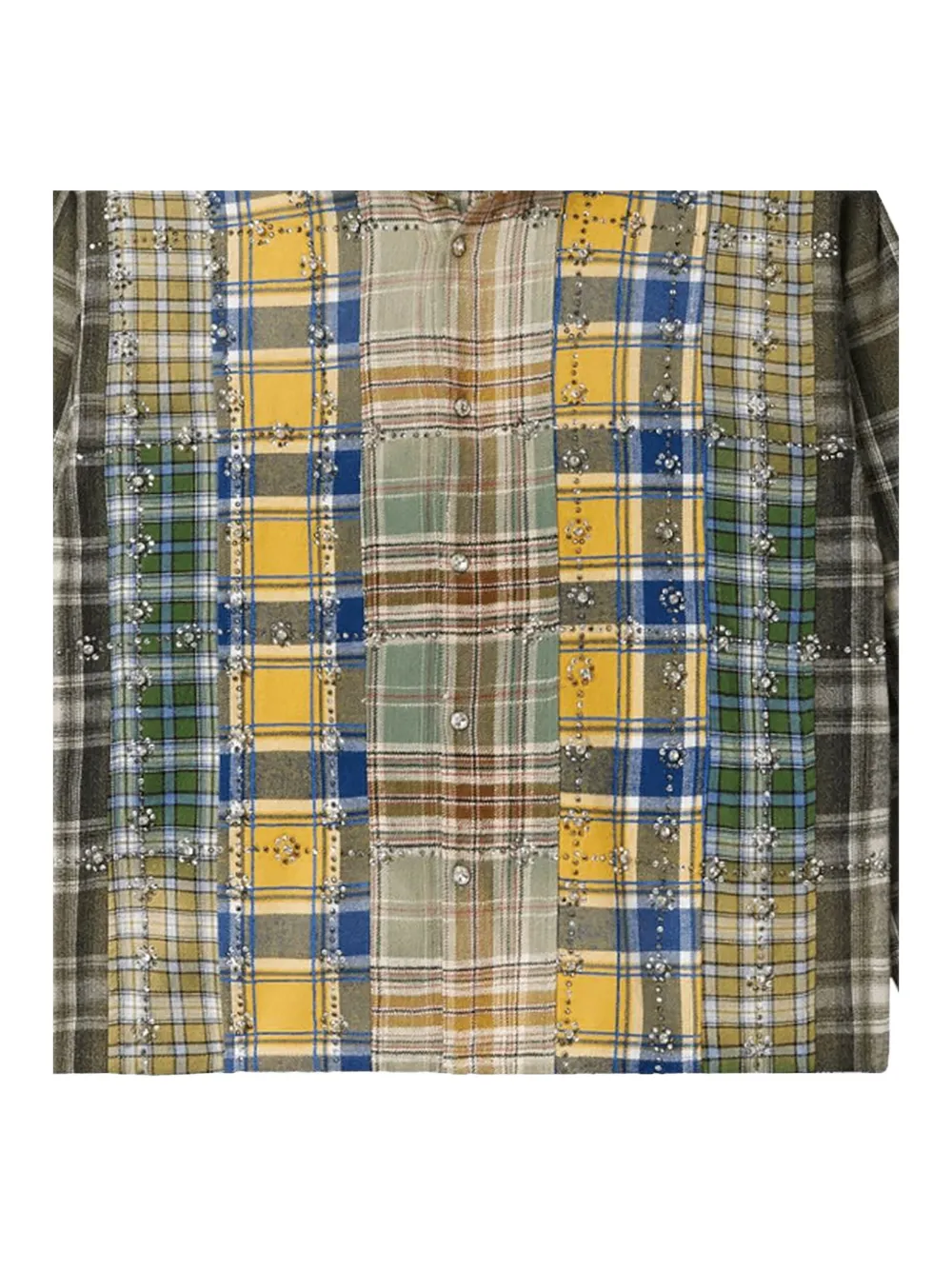 Vale Earth Day patchwork flannel shirt | Image 2