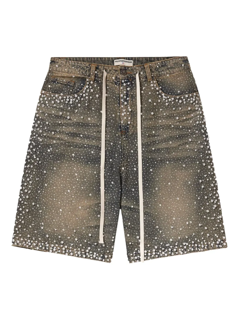 Vale drawstring fastening denim shorts | Grey | Image 1