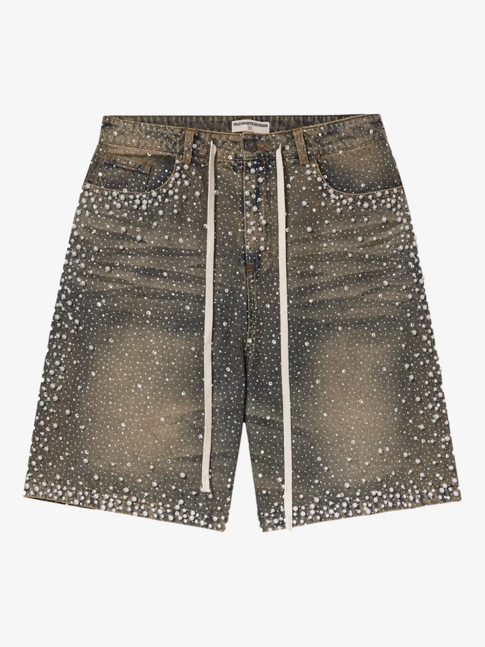 Vale drawstring fastening denim shorts | Grey | Image 1