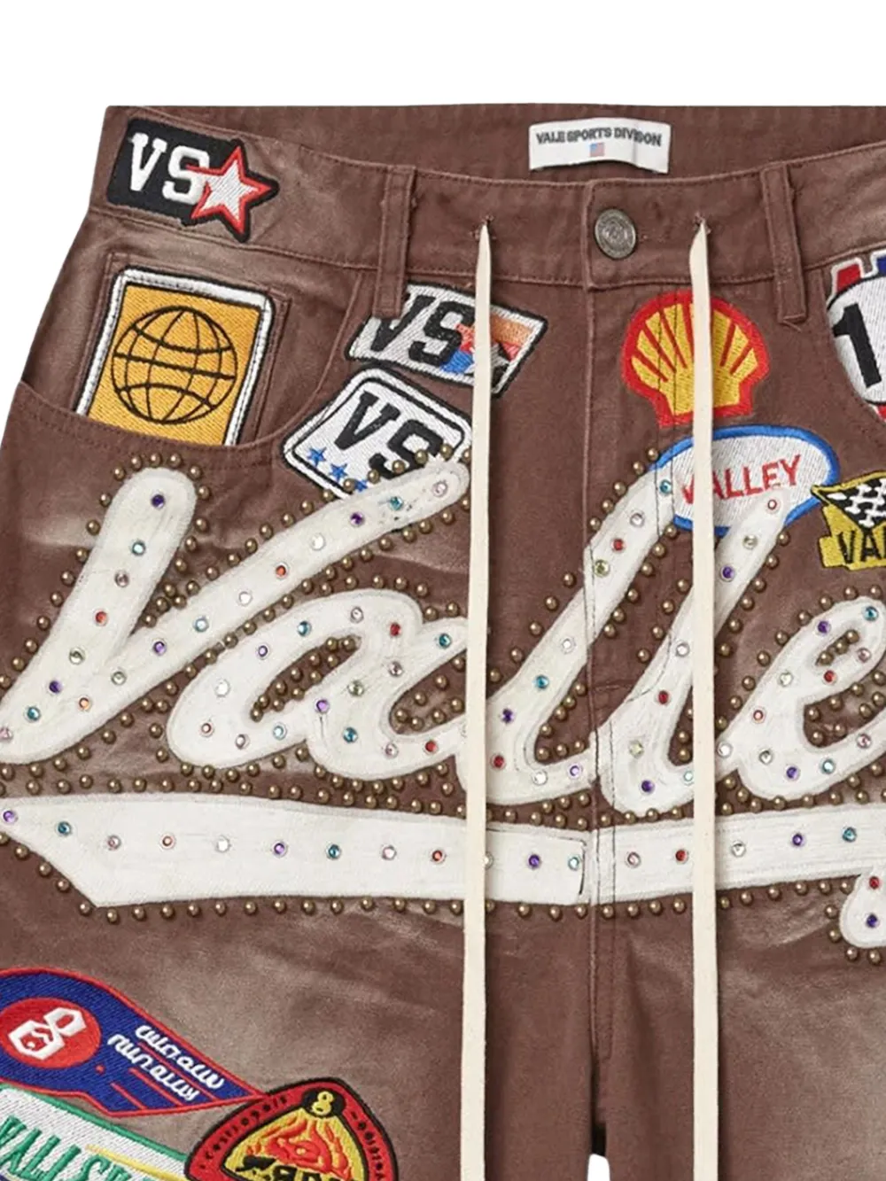 Vale patch-motif denim shorts | Denim Shorts | Image 2