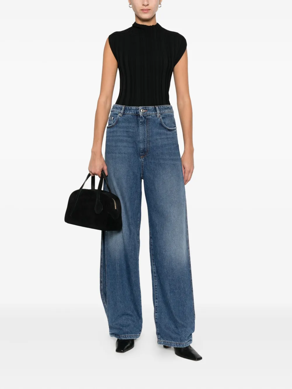 Sportmax Jeans met wijde pijpen - Blauw