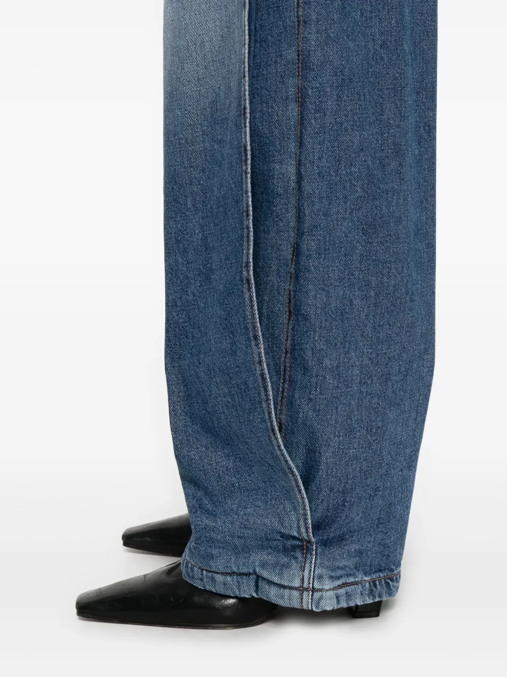 Sportmax Jeans met wijde pijpen Blauw