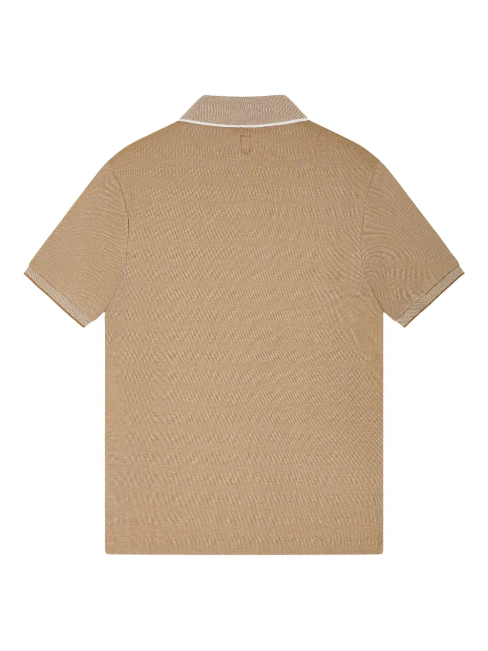 Canali piqué contrast-trim polo shirt - Bruin