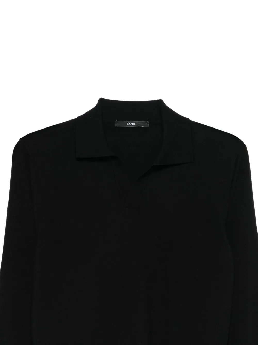 SAPIO Poloshirt van merinowol Zwart