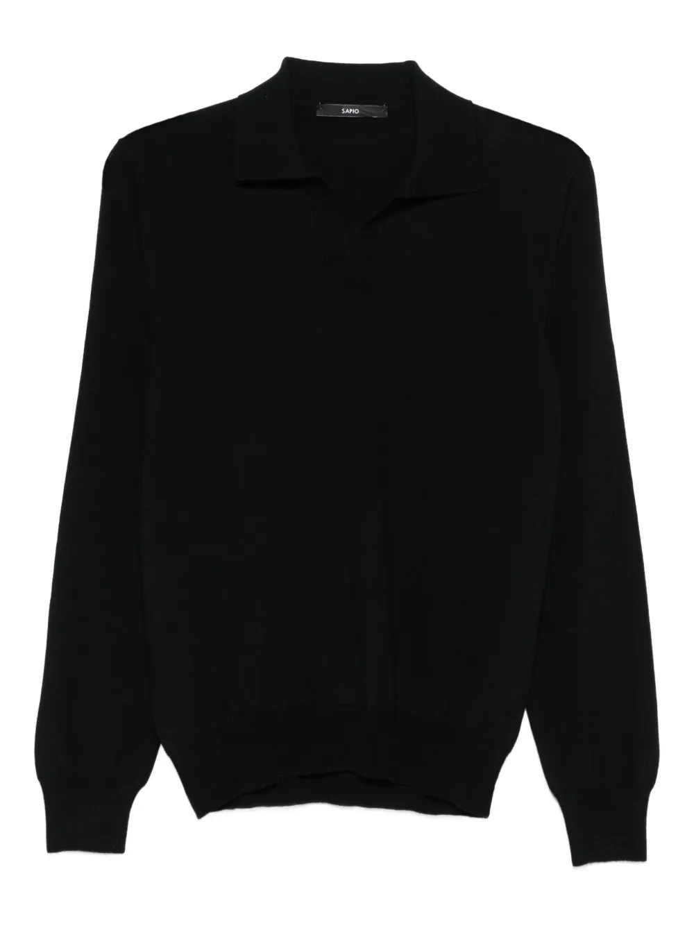 SAPIO merino wool polo shirt | Black | Image 1