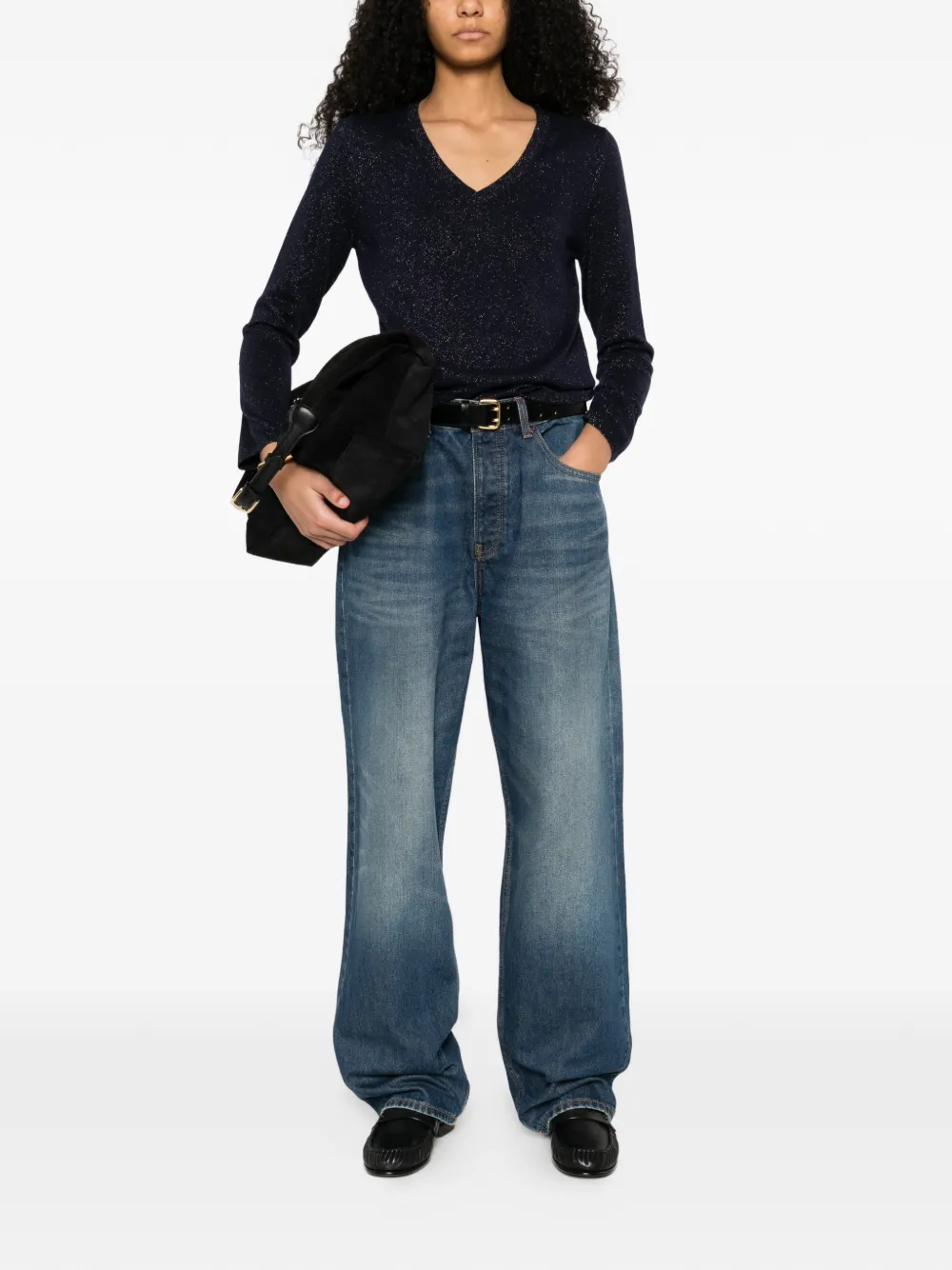  Gran Sasso V-neck Sweater - Blue 