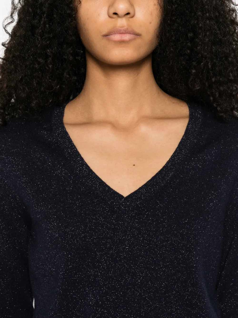 Gran Sasso Trui met V-hals Blauw