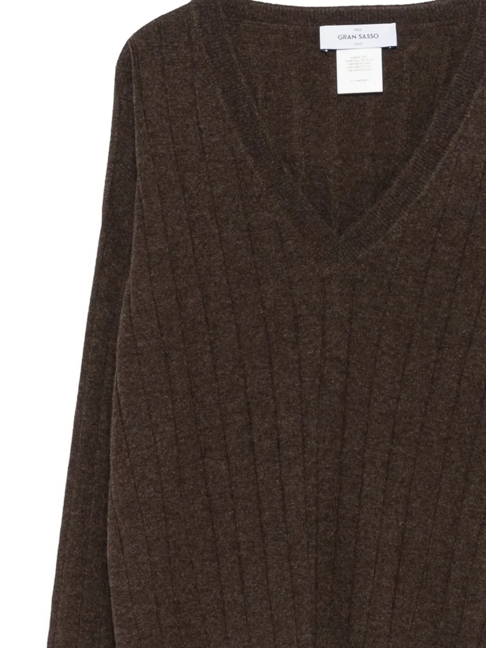 Gran Sasso V-neck Sweater In Brown