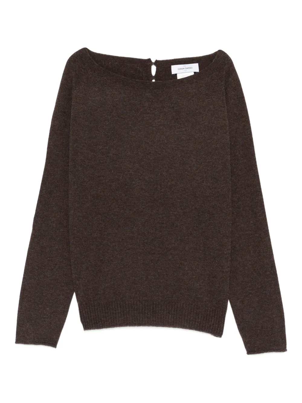 Gran Sasso boat-neck top - Marrone