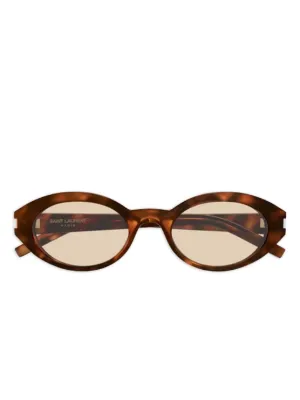 Miu Miu Eyewear オーバルフレーム サングラス | ブラウン | FARFETCH JP