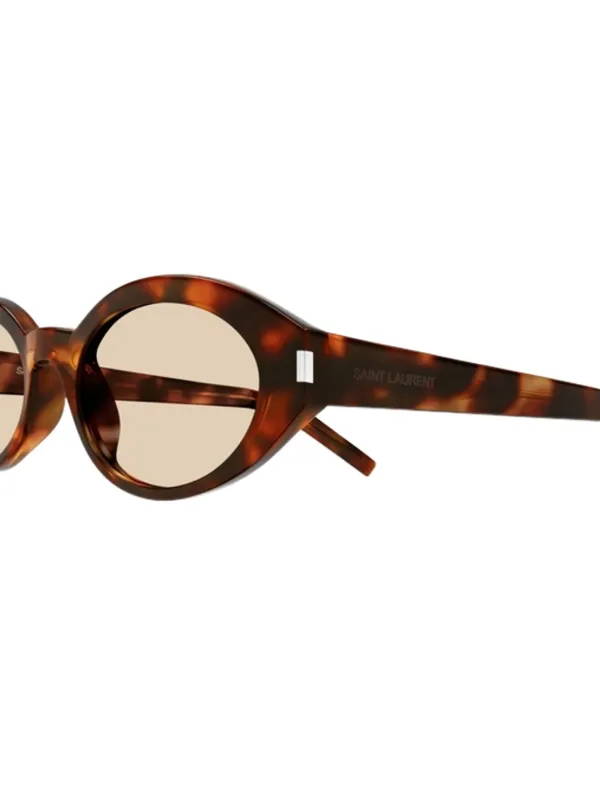SAINT LAURENT オーバルサングラス ブラウン Saint Laurent Eyewear オーバルフレーム サングラス | ブラウン