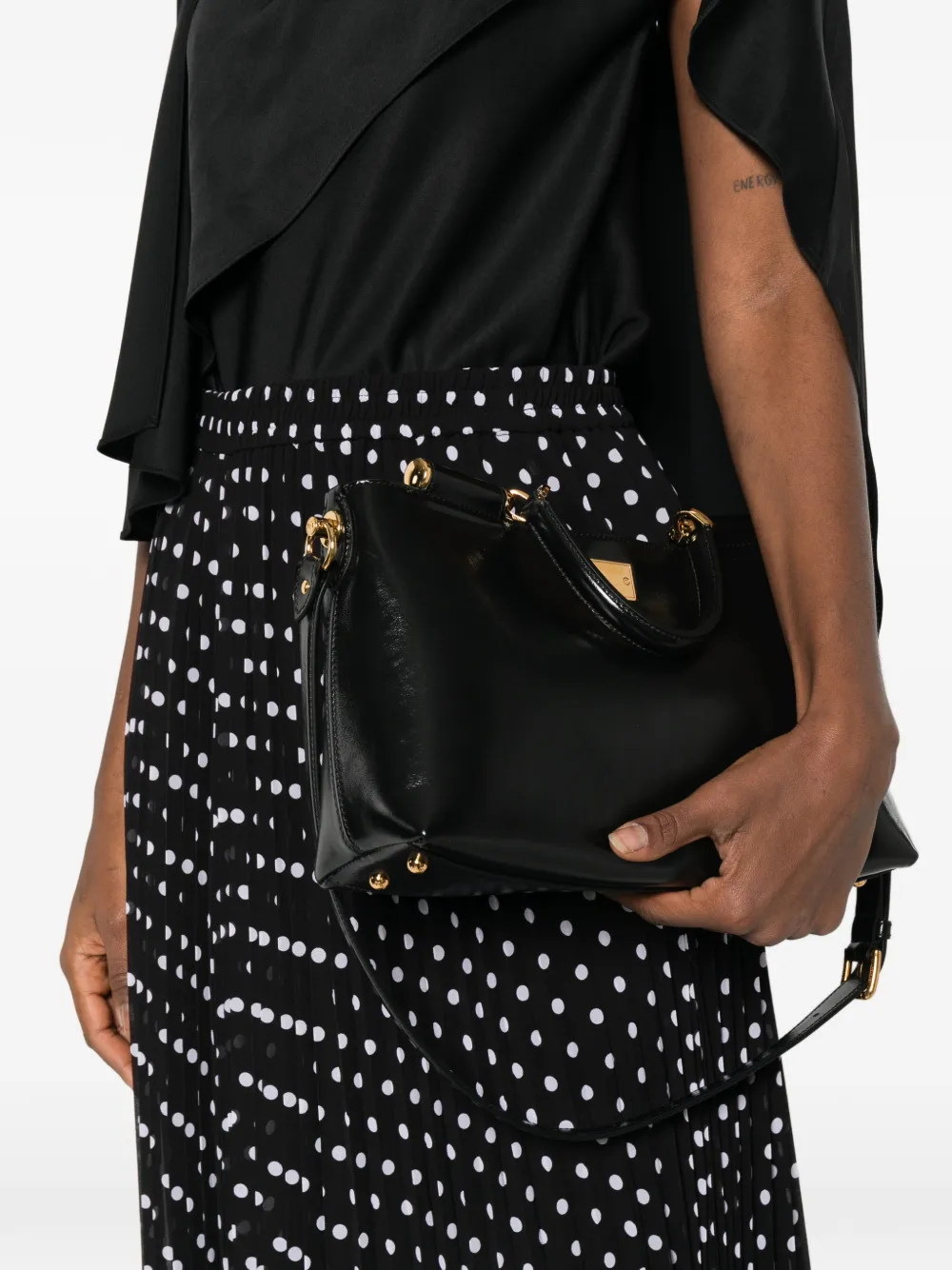 Dolce & Gabbana Vittoria leather tote bag - Zwart