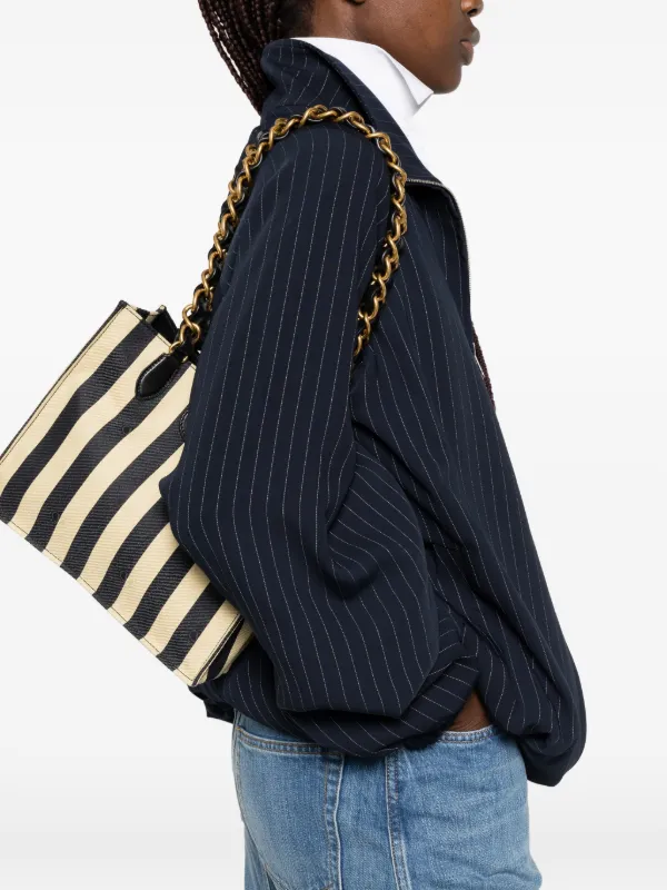 Valentino Garavani VLogo Jacquard Shoulder Bag | Black | FARFETCH