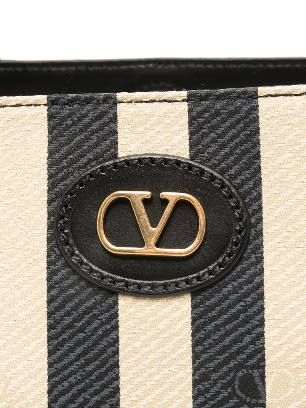 Valentino Garavani VLogo schoudertas met jacquard Zwart
