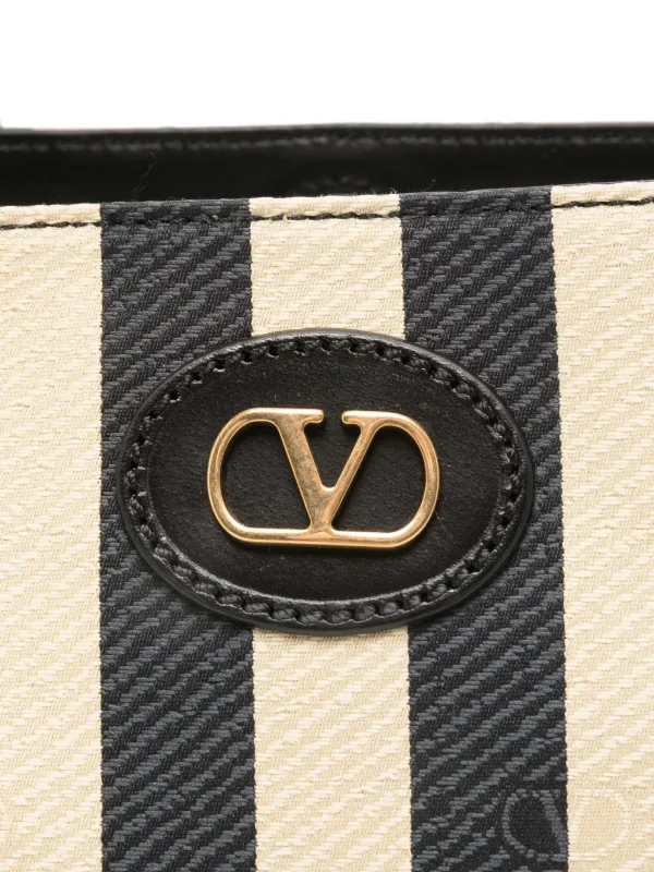Valentino Garavani VLogo Jacquard Shoulder Bag | Black | FARFETCH
