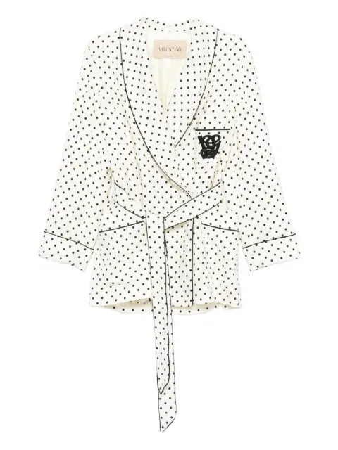 Valentino Garavani plusdepois-print belted blazer