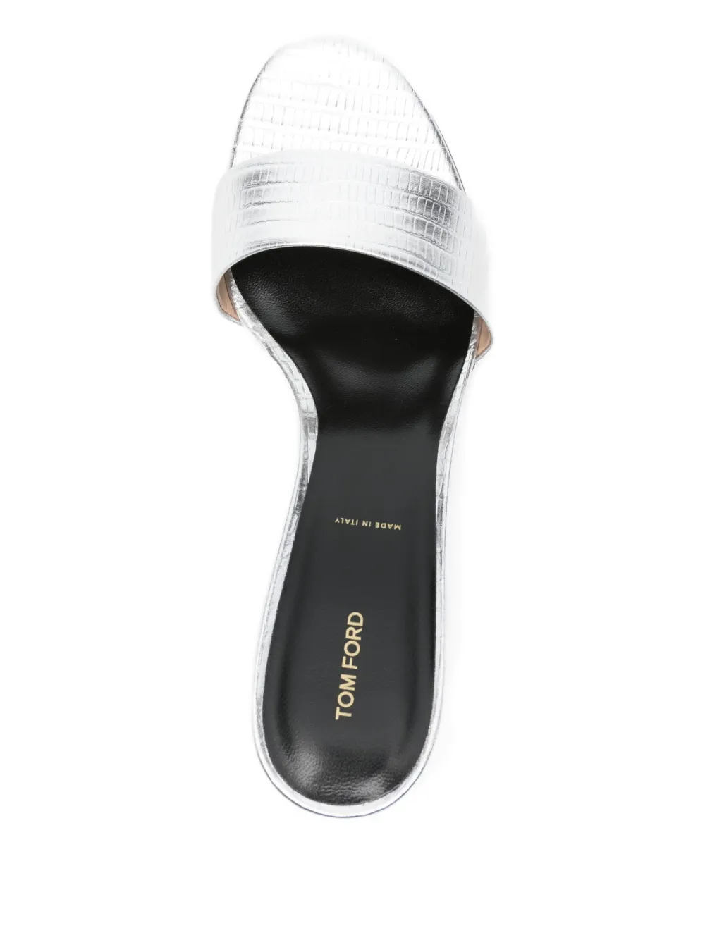 TOM FORD Sandalen met metallic afwerking Zilver