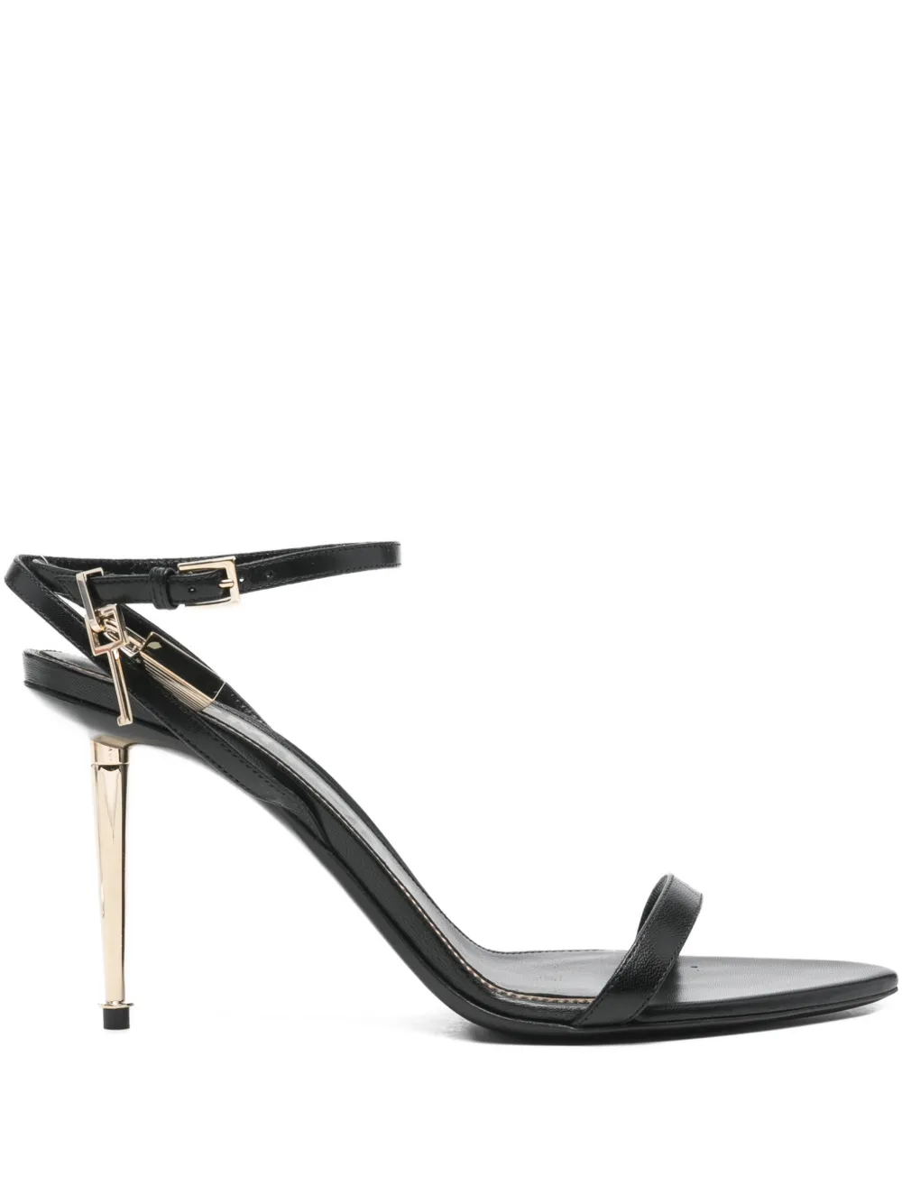 TOM FORD 105 padlock-detail leather sandals Zwart