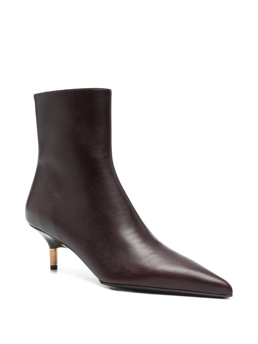 KHAITE Bella enkellaarzen met puntige neus Rood