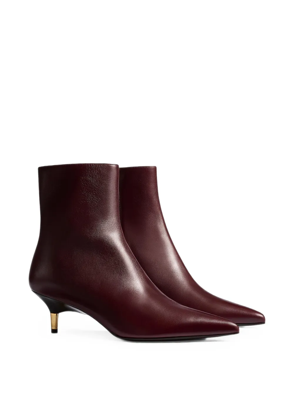KHAITE Bella enkellaarzen met puntige neus Rood