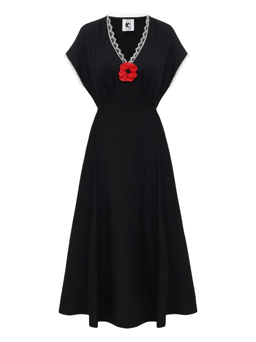 Sleeper Poppi Midi Dress In Black In Black