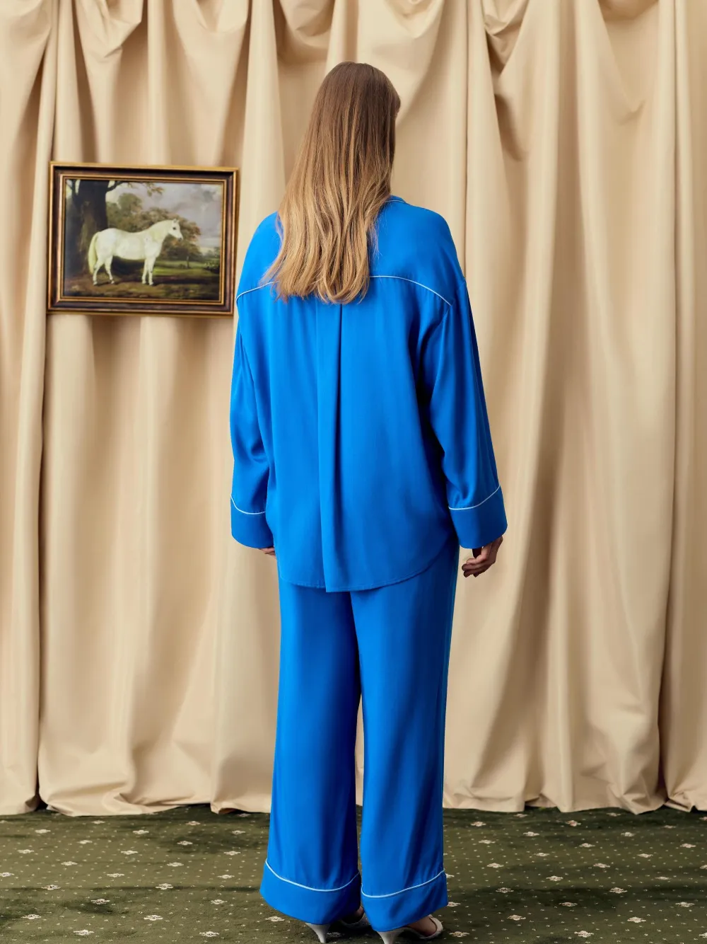 Sleeper Pastelle Oversized Shirt In Dusk Blue In Blue