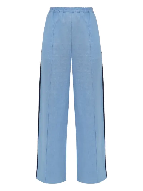 Sleeper Paros Linen Unisex Pajama Pants in Blue