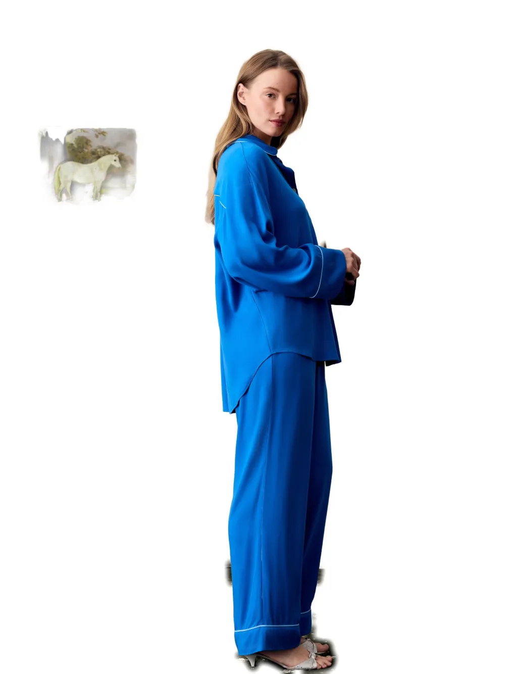 Sleeper Pastelle Oversized Pants In Dusk Blue In Blue