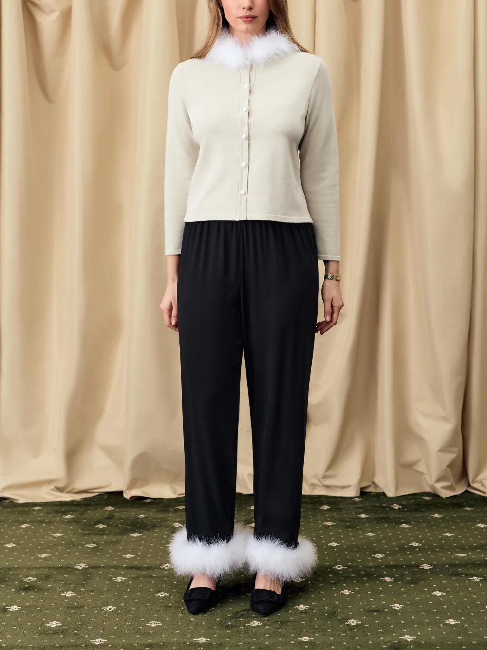 Sleeper Miss Kitty vest Beige