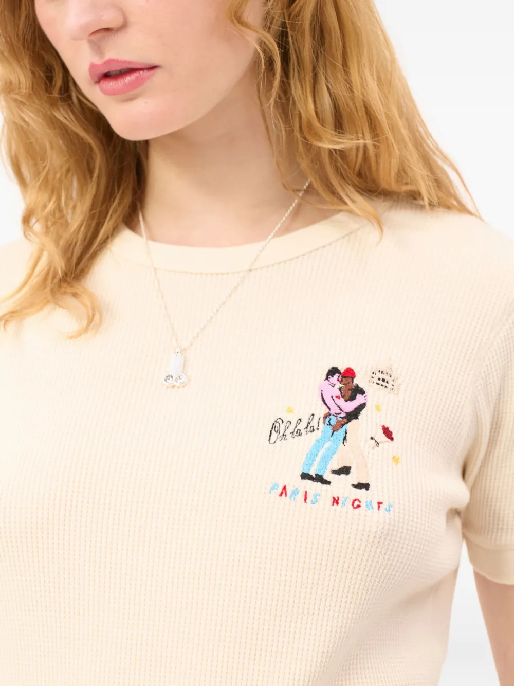CARNE BOLLENTE T-shirt met borduurwerk Beige