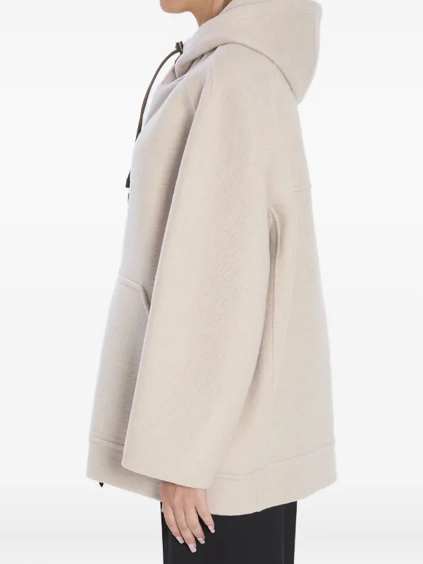 Max Mara フーデッド カシミアコート | グレー | FARFETCH JP