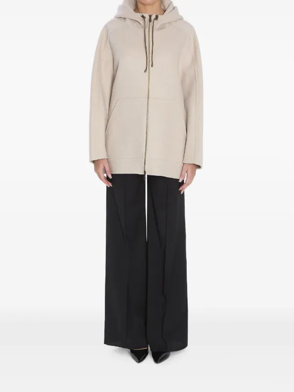 Max Mara フーデッド カシミアコート | グレー | FARFETCH JP