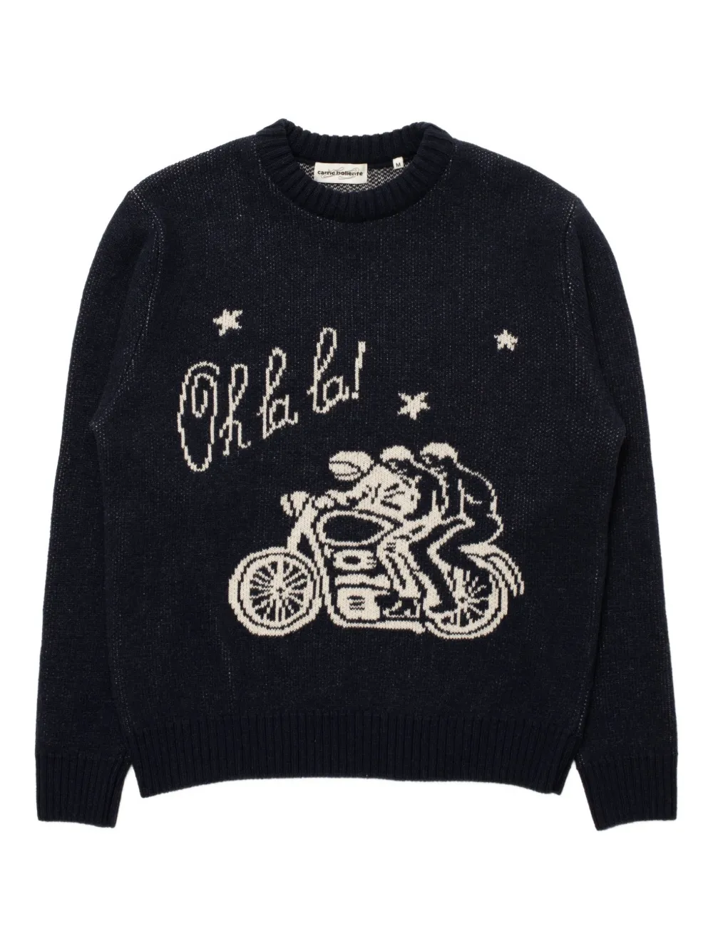 CARNE BOLLENTE Ménage à Trois Oh La La graphic sweater | Blue | Image 1