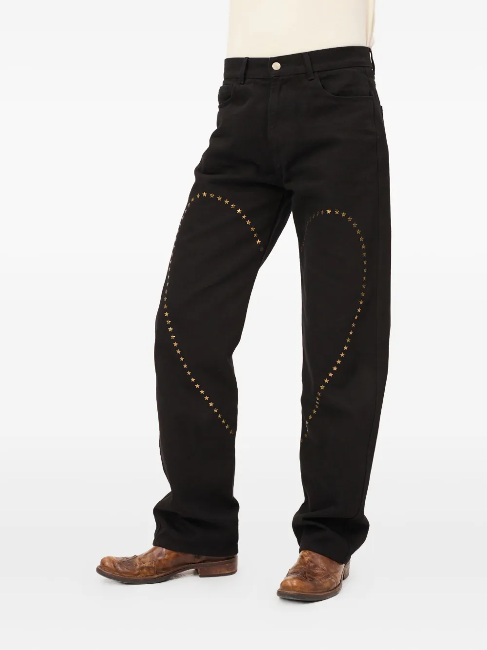 CARNE BOLLENTE Heart Break jeans - Zwart