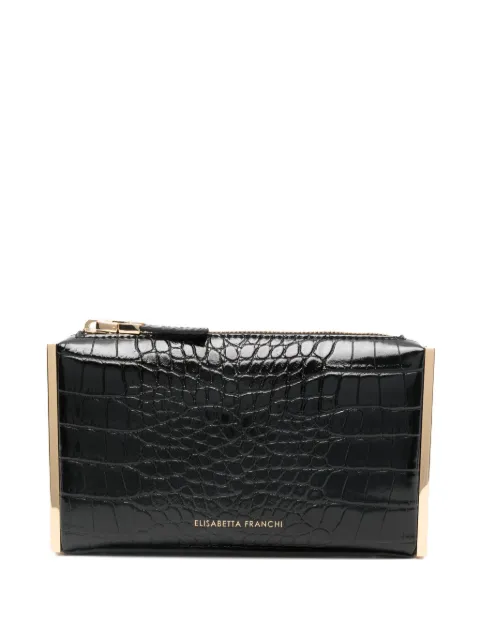 Elisabetta Franchi croc-embossed clutch bag