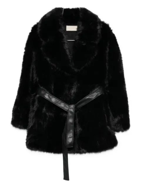 Vanessa Bruno belted faux fur jacket