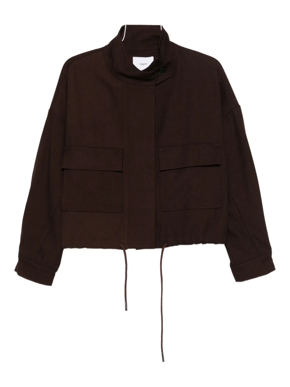 Suncoo Drawstring Jacket In Brown
