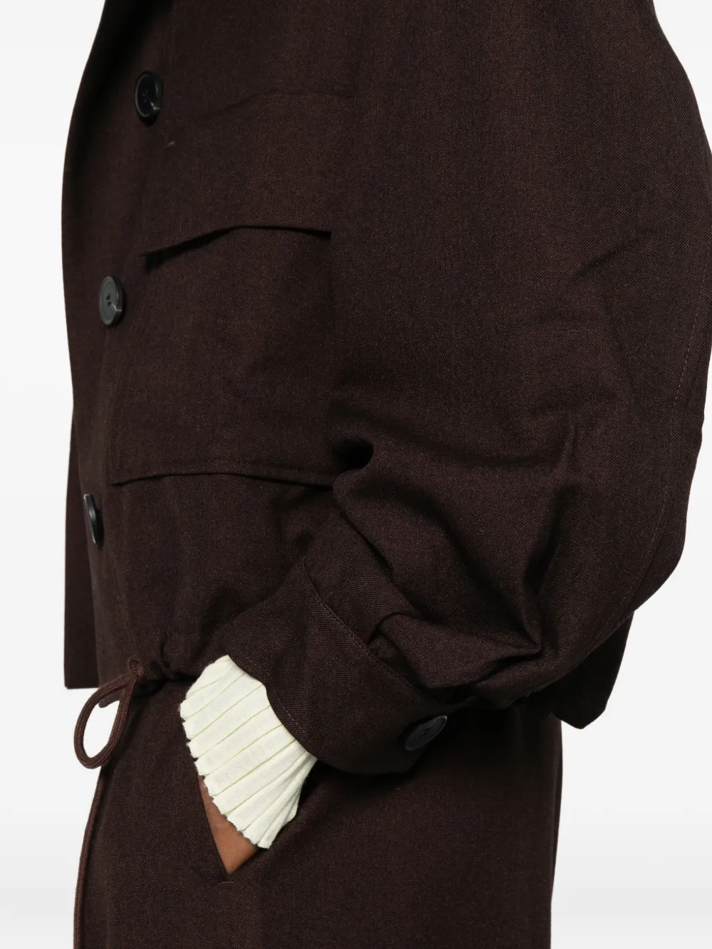 Suncoo Drawstring Jacket In Brown