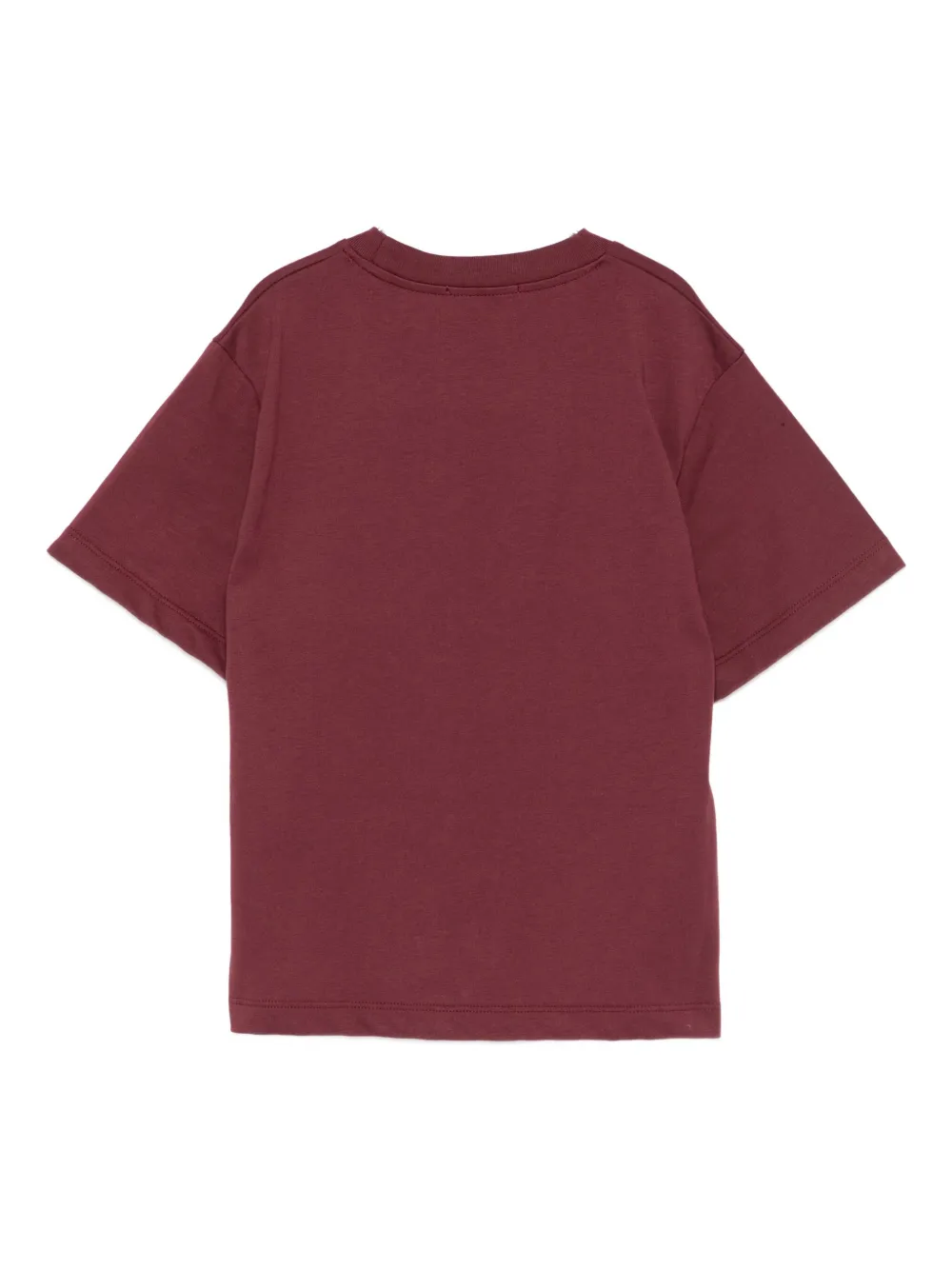 Laneus Logo-embroidered T-shirt In Burgundy