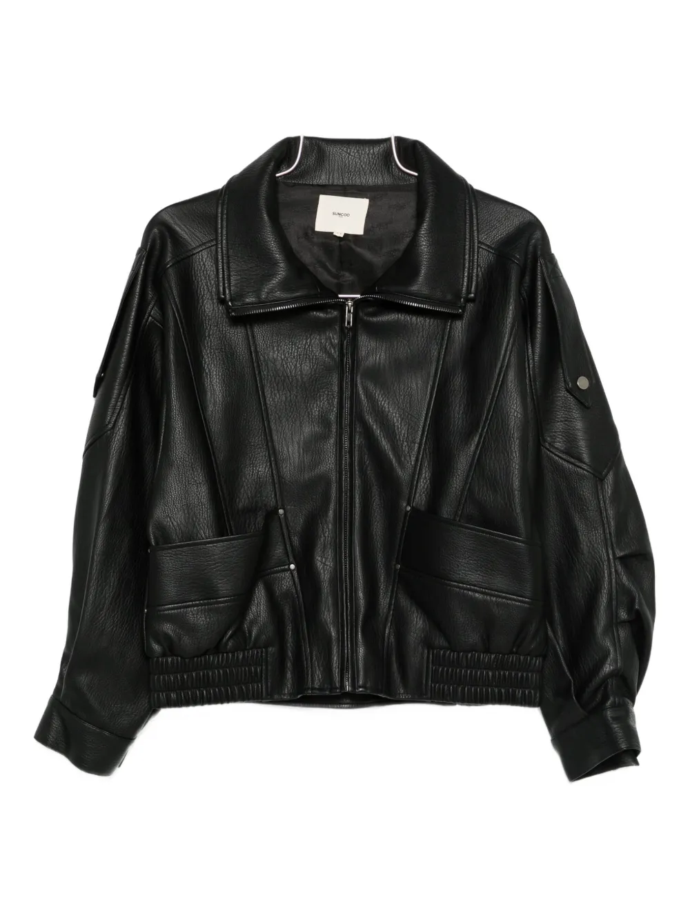 suncoo faux-leather coat | Black | Image 1