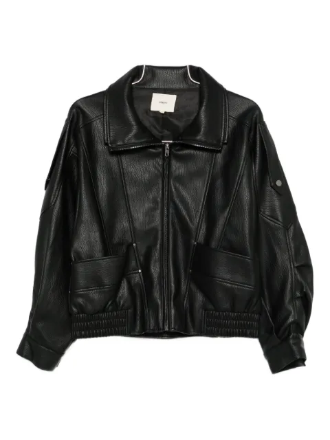 suncoo faux-leather coat