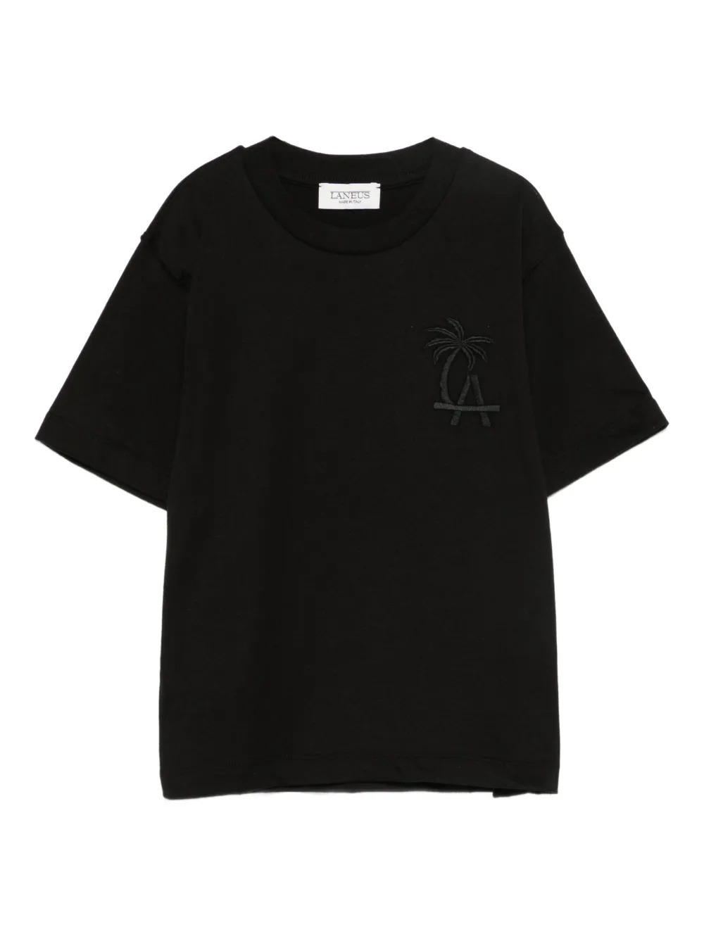 Laneus logo-embroidered T-shirt - Nero