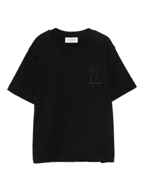 Laneus logo-embroidered T-shirt